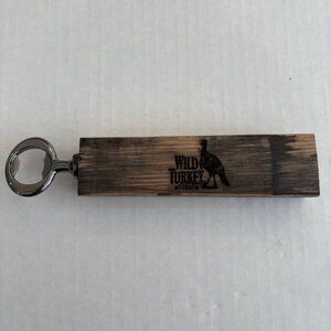 Wild Turkey Kentucky Bourbon Whiskey Barrel Stave Oak Gift Bottle Opener